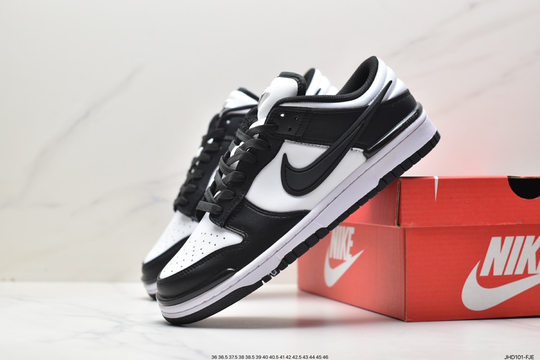 New Nike SB Dunk Low Twist ”Panda” dunk enhanced version series low-top casual sports skateboard shoes DZ2794-001