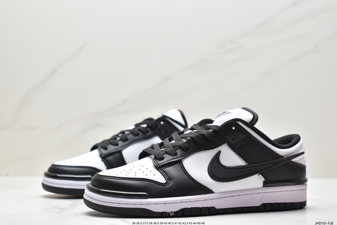 New Nike SB Dunk Low Twist ”Panda” dunk enhanced version series low-top casual sports skateboard shoes DZ2794-001