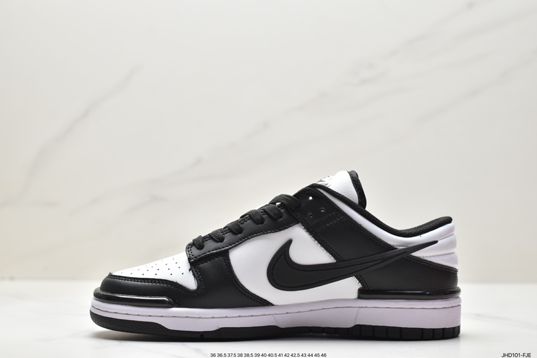 New Nike SB Dunk Low Twist ”Panda” dunk enhanced version series low-top casual sports skateboard shoes DZ2794-001