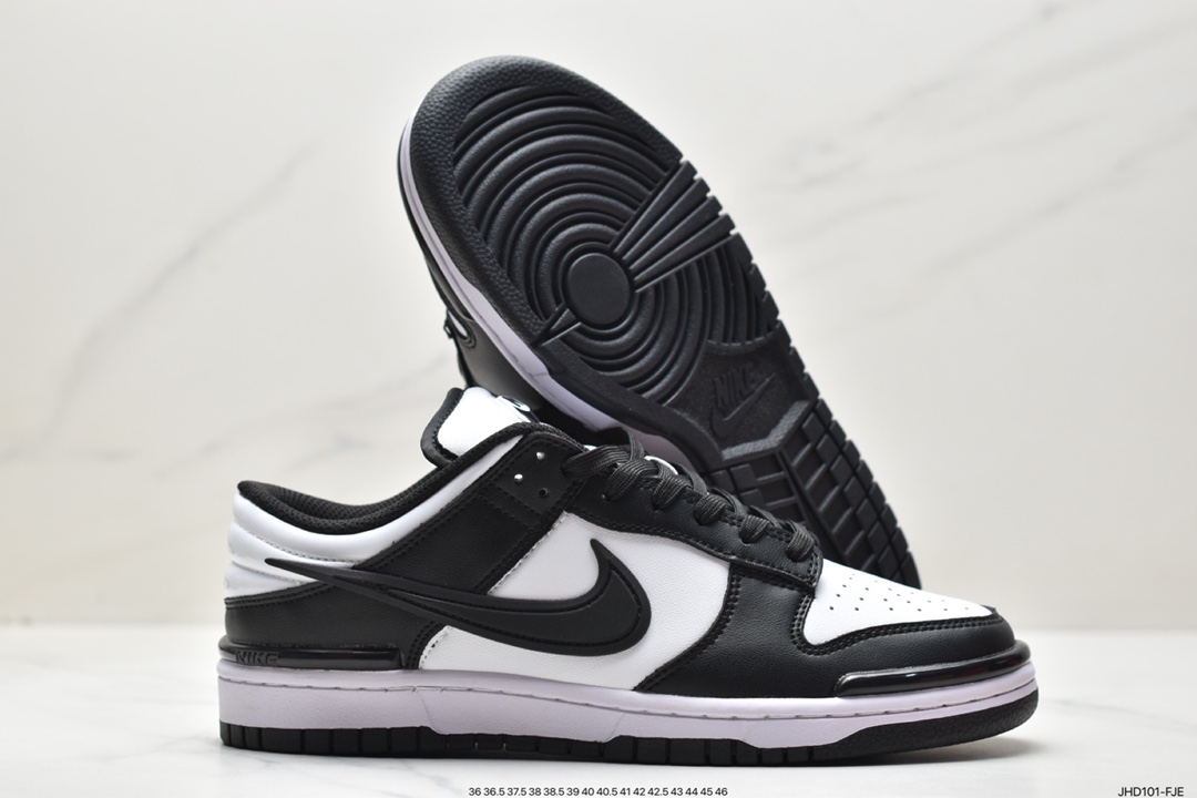 New Nike SB Dunk Low Twist ”Panda” dunk enhanced version series low-top casual sports skateboard shoes DZ2794-001