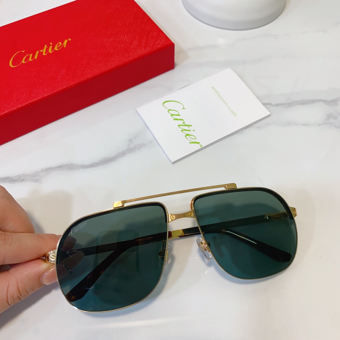 Cartier卡地亚半框男女通用太阳眼镜