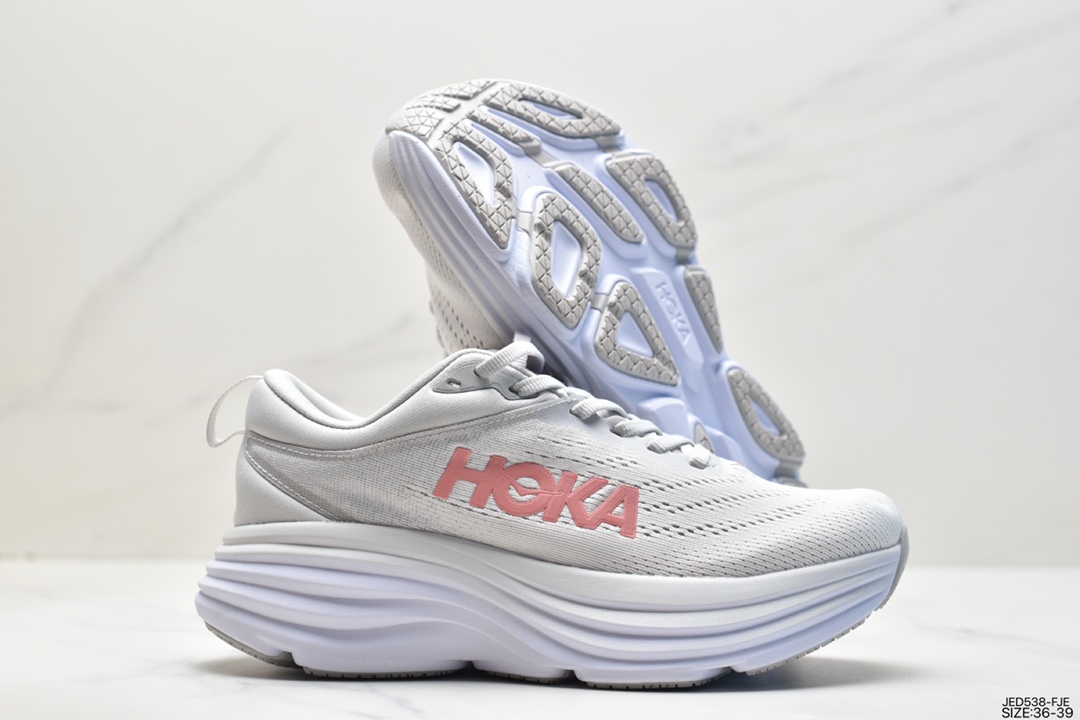 HOKA ONE ONE Bondi 8 Low Bondi 8th generation series low-top thick-soled lightweight casual sports jogging shoes