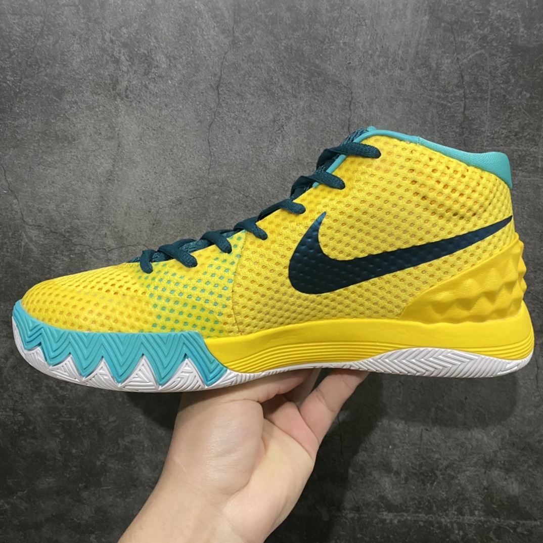 [K version pure original] NK Kyrie 1 Kyrie Irving first generation actual combat basketball shoes yellow green color 705277-737