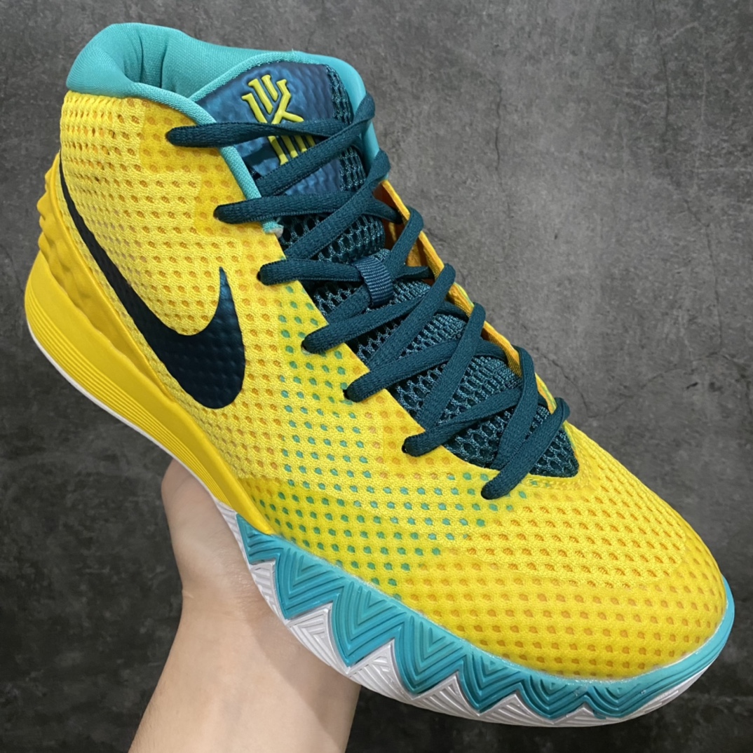 [K version pure original] NK Kyrie 1 Kyrie Irving first generation actual combat basketball shoes yellow green color 705277-737