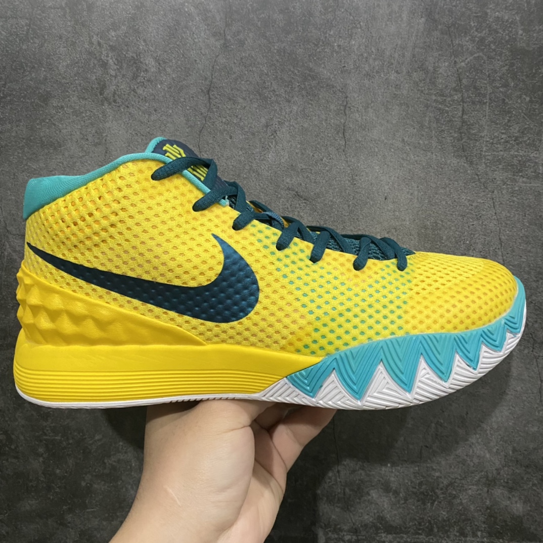 [K version pure original] NK Kyrie 1 Kyrie Irving first generation actual combat basketball shoes yellow green color 705277-737