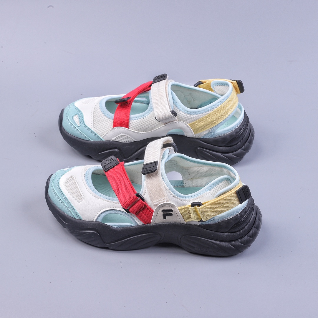 FILA FUSION Mary Jane Sandals Women's Shoes 2023 Summer New Sandals Velcro Conch Beach Shoes T12W321401FSH