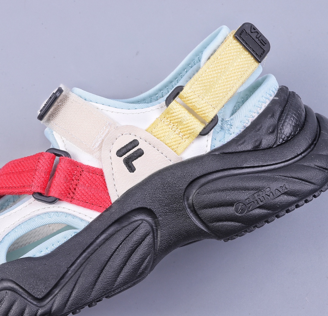 FILA FUSION Mary Jane Sandals Women's Shoes 2023 Summer New Sandals Velcro Conch Beach Shoes T12W321401FSH