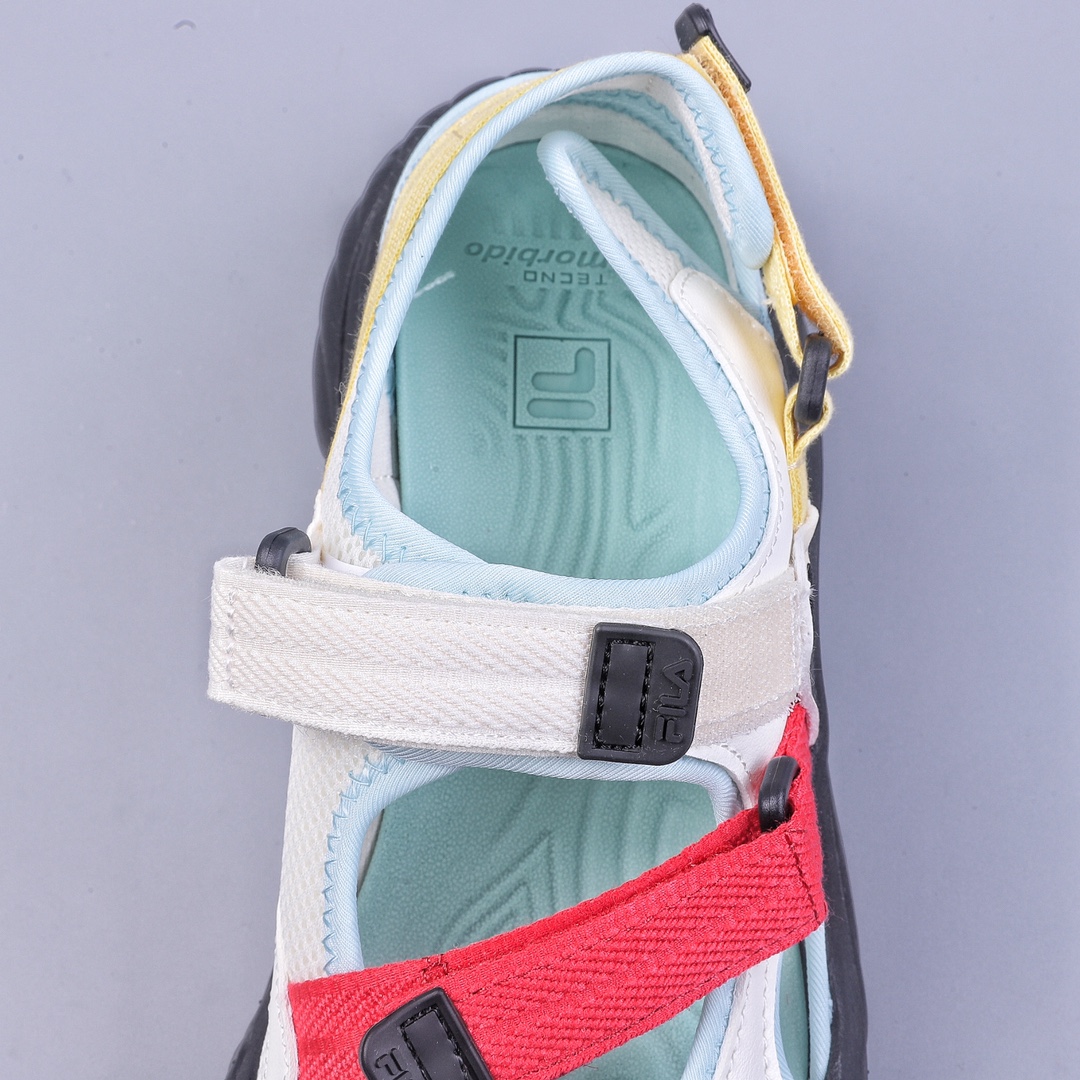 FILA FUSION Mary Jane Sandals Women's Shoes 2023 Summer New Sandals Velcro Conch Beach Shoes T12W321401FSH