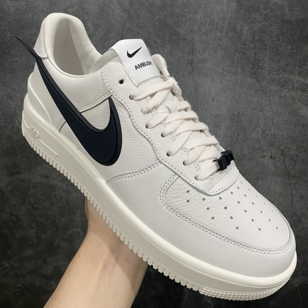 [Channel version] AMBUSH x Nike Air Force 1 Low Air Force One Low-top sports shoes joint big hook black and white DV3464-001