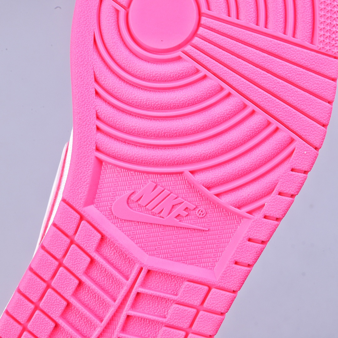 Air Jordan 1 Mid GS「Hyper Pink」靓粉 Air Jordan 1 Mid 白色 555112-611