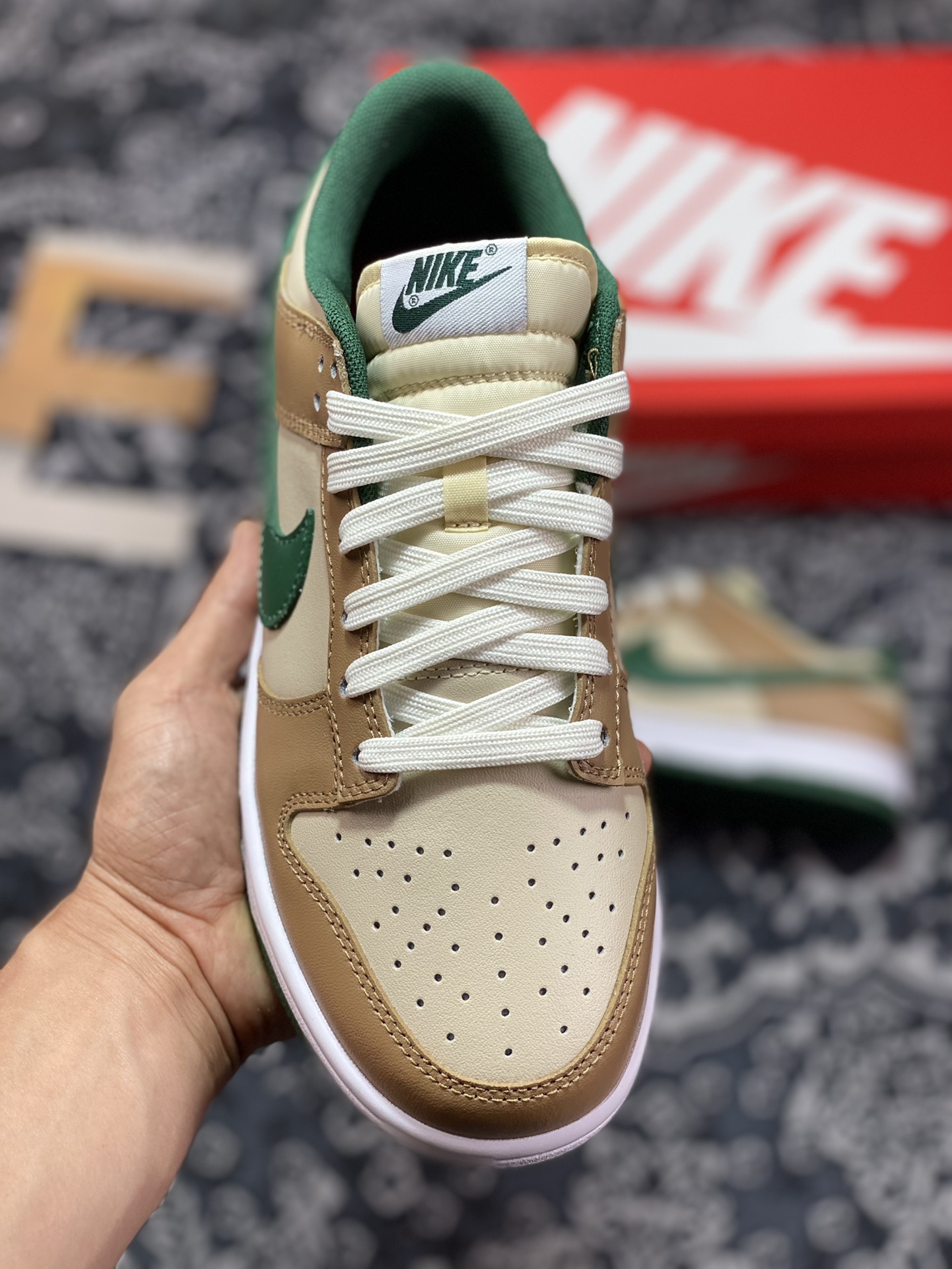 Nike Dunk Low Beige Brown Green FB7160-231