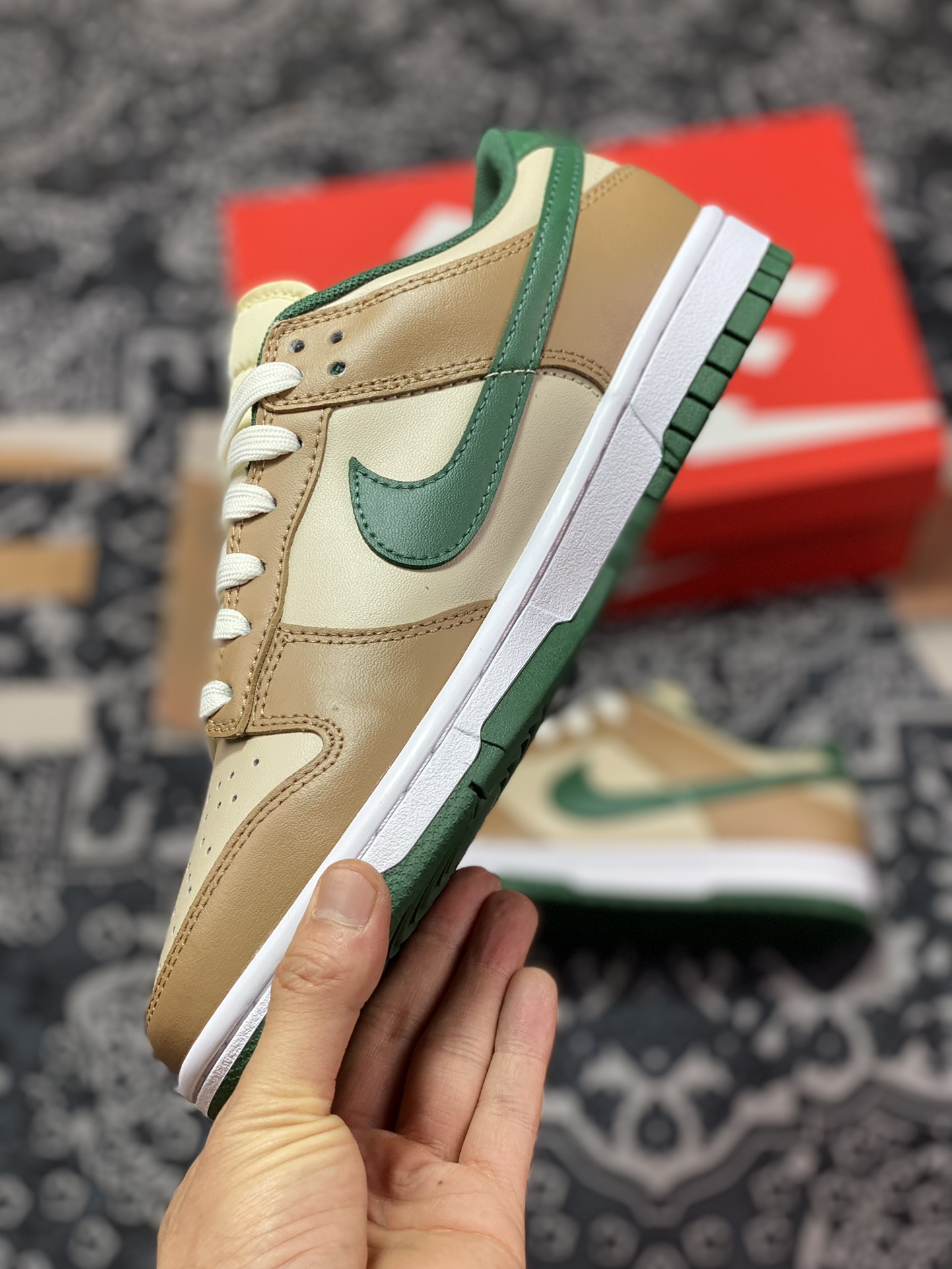 Nike Dunk Low Beige Brown Green FB7160-231