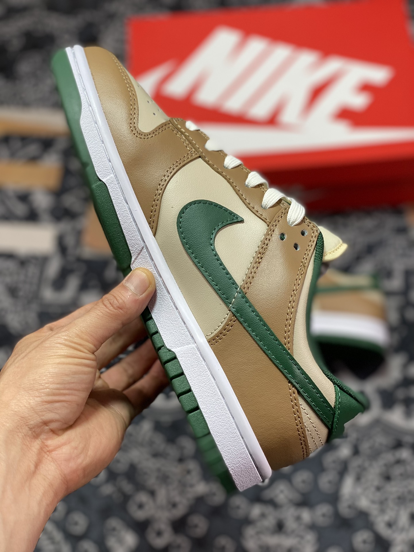 Nike Dunk Low Beige Brown Green FB7160-231