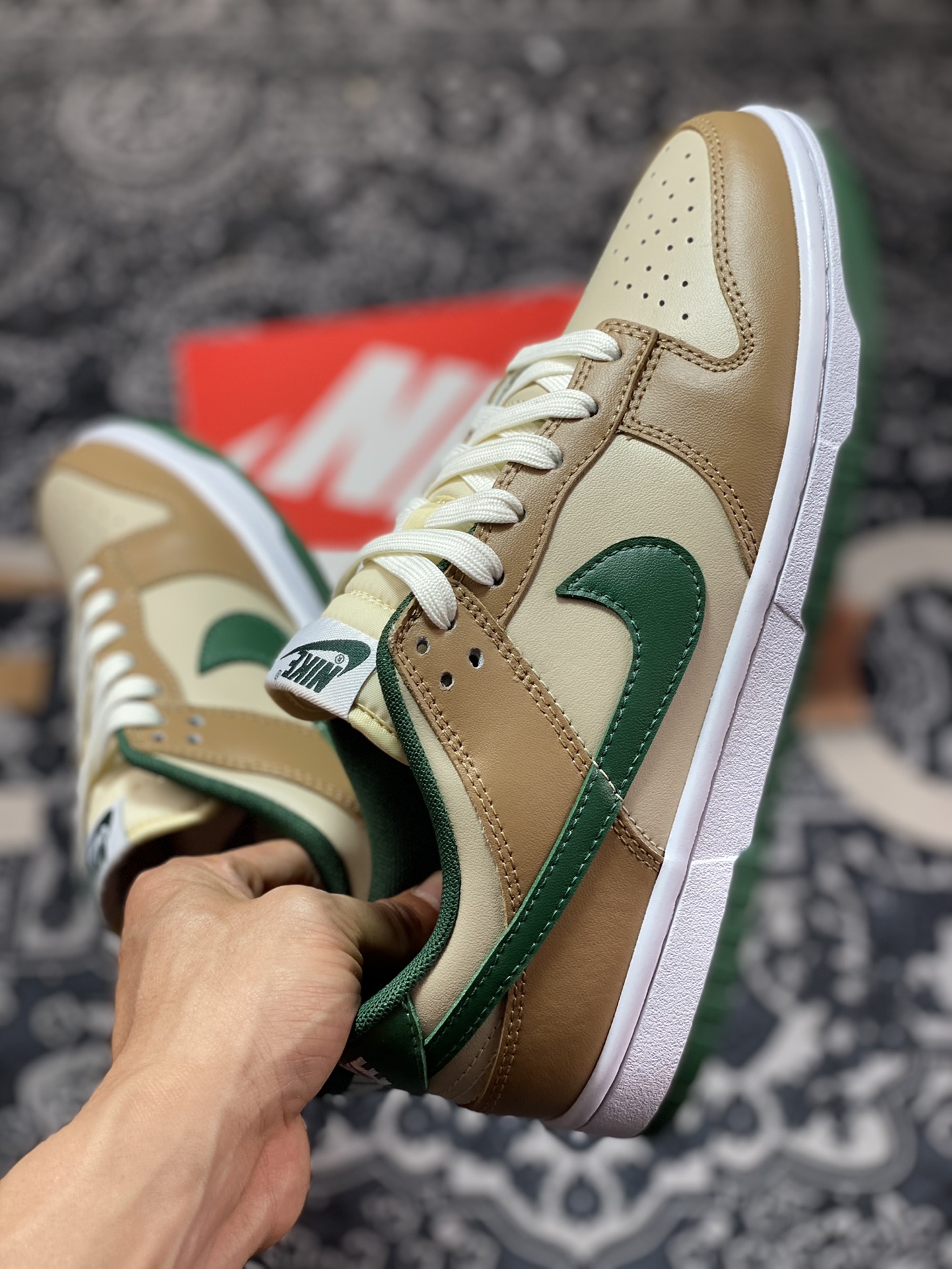 Nike Dunk Low Beige Brown Green FB7160-231