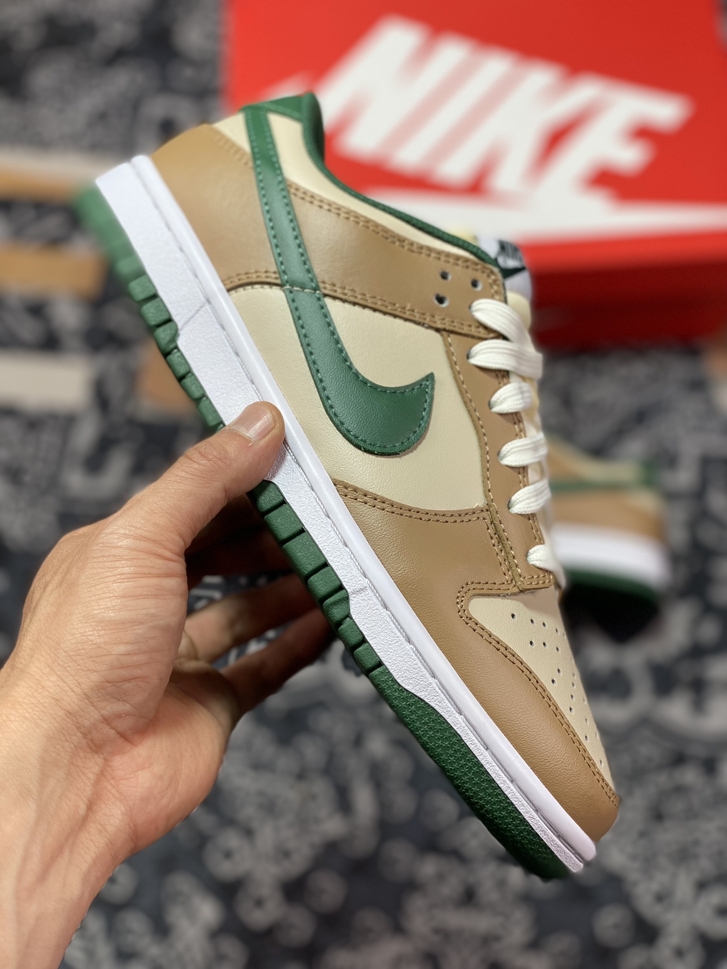 Nike Dunk Low Beige Brown Green FB7160-231