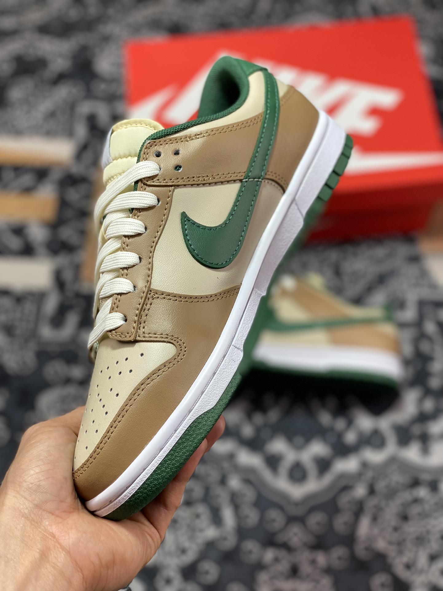 Nike Dunk Low Beige Brown Green FB7160-231