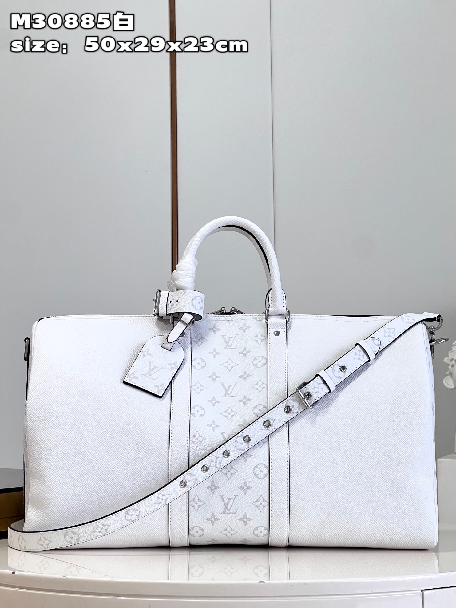 Louis Vuitton LV Keepall Travel Bags cheap online Best Designer
 White Monogram Canvas Cowhide M30885