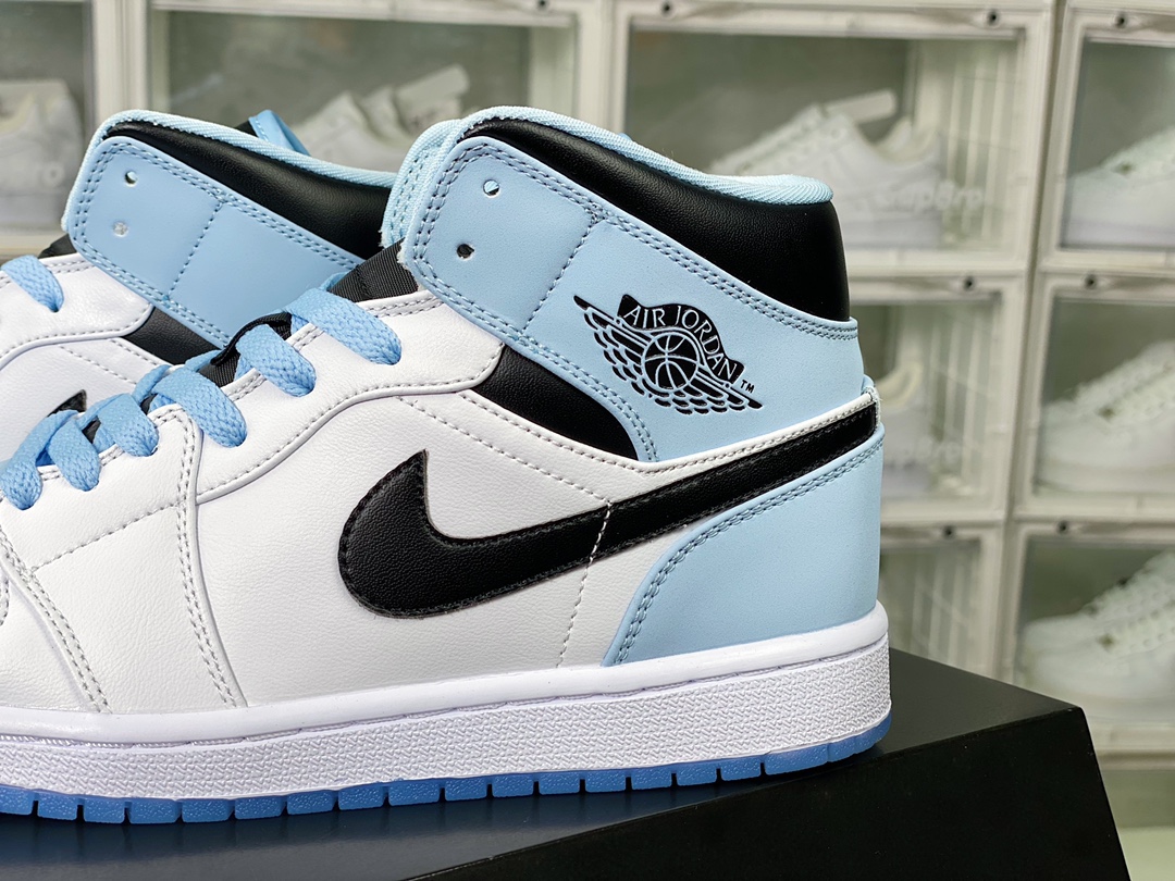 Air Jordan 1 MID GS ”White/Black/Ice Blue” AJ1 Jordan Graduate ”White Black Ice Blue” DV1308-104