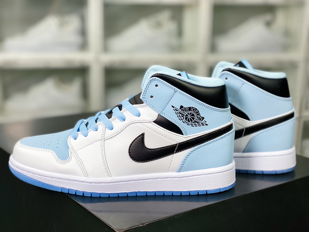 Air Jordan 1 MID GS ”White/Black/Ice Blue” AJ1 Jordan Graduate ”White Black Ice Blue” DV1308-104