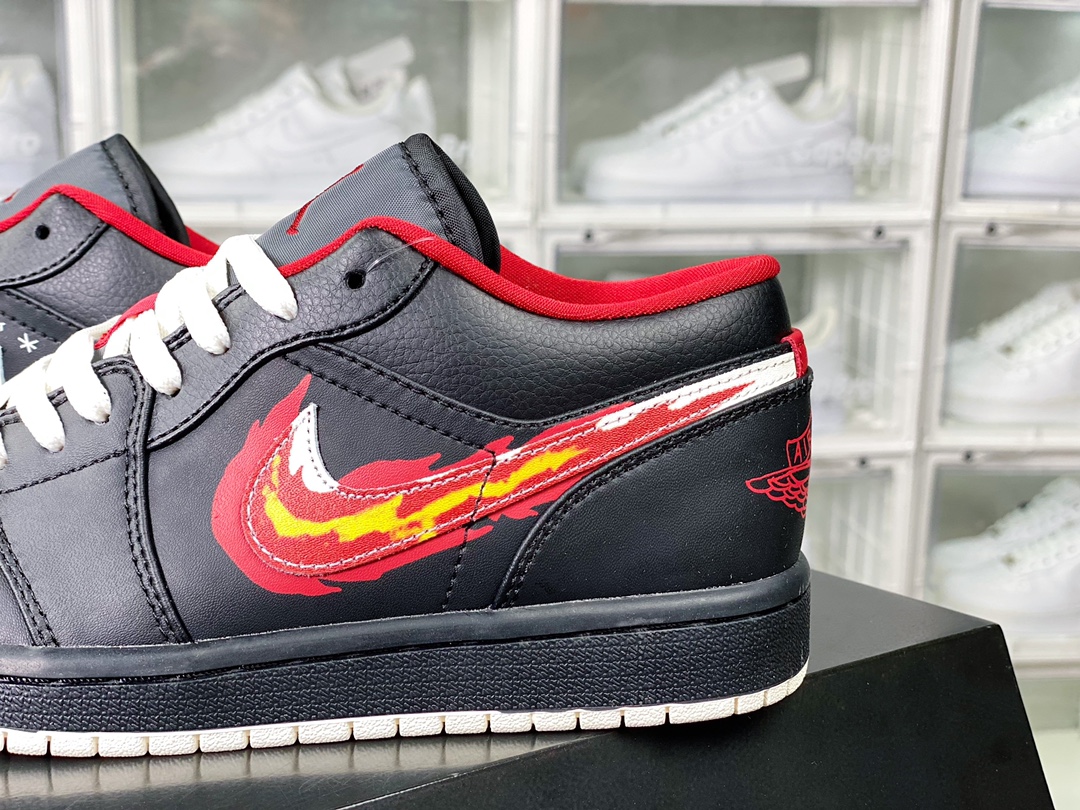 Air Jordan 1 Low SE ”White/Blue/Flame” AJ1 Jordan first generation low-top basketball shoes ”White Red Flame” FJ7073-010