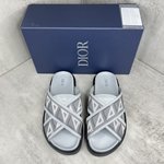 Dior Shoes Slippers Printing Men Summer Collection Oblique