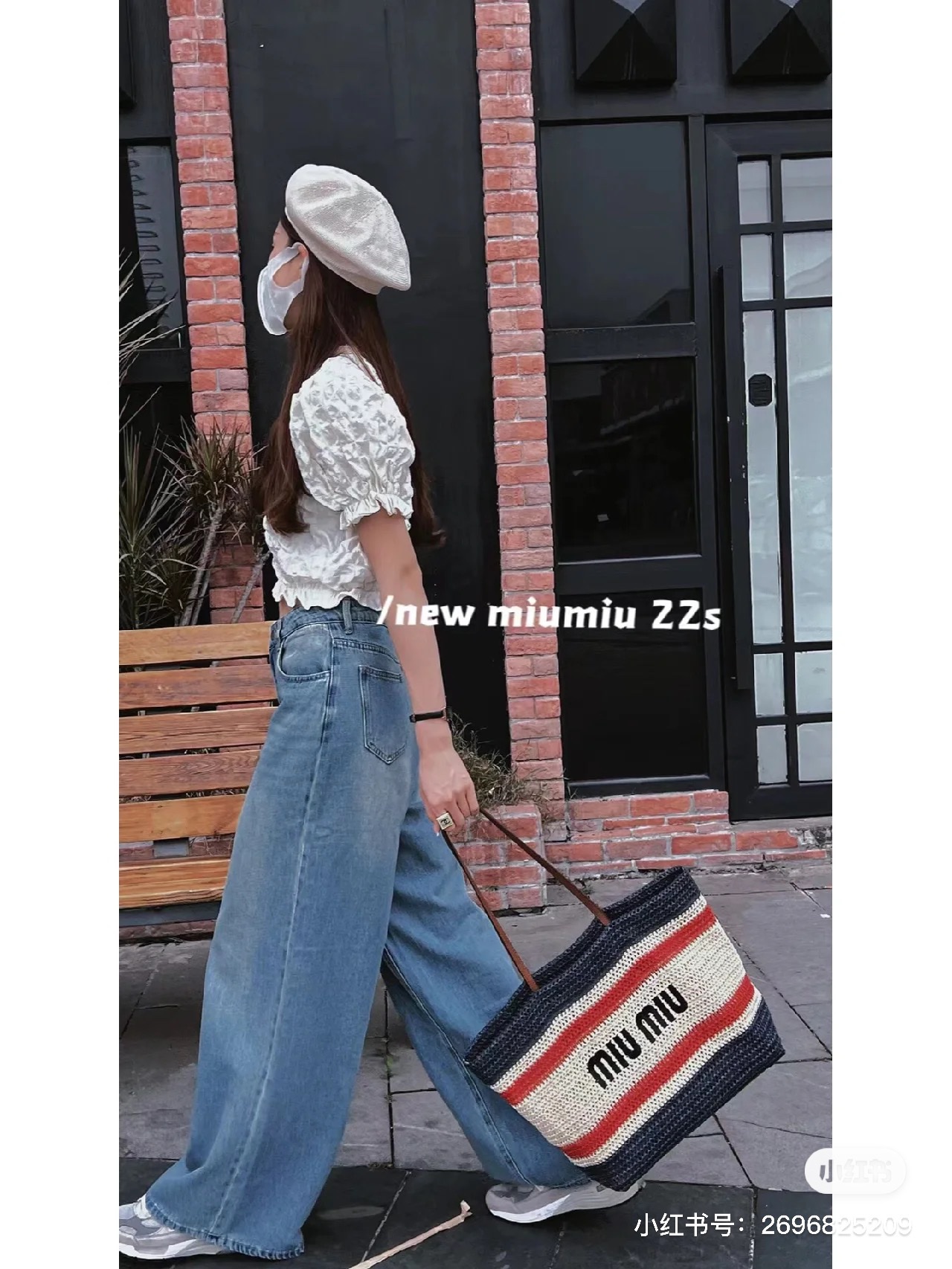 Miu Miu 5BG228 series of imported raffia straw and cotton thread weaving, the only quality check in the counter