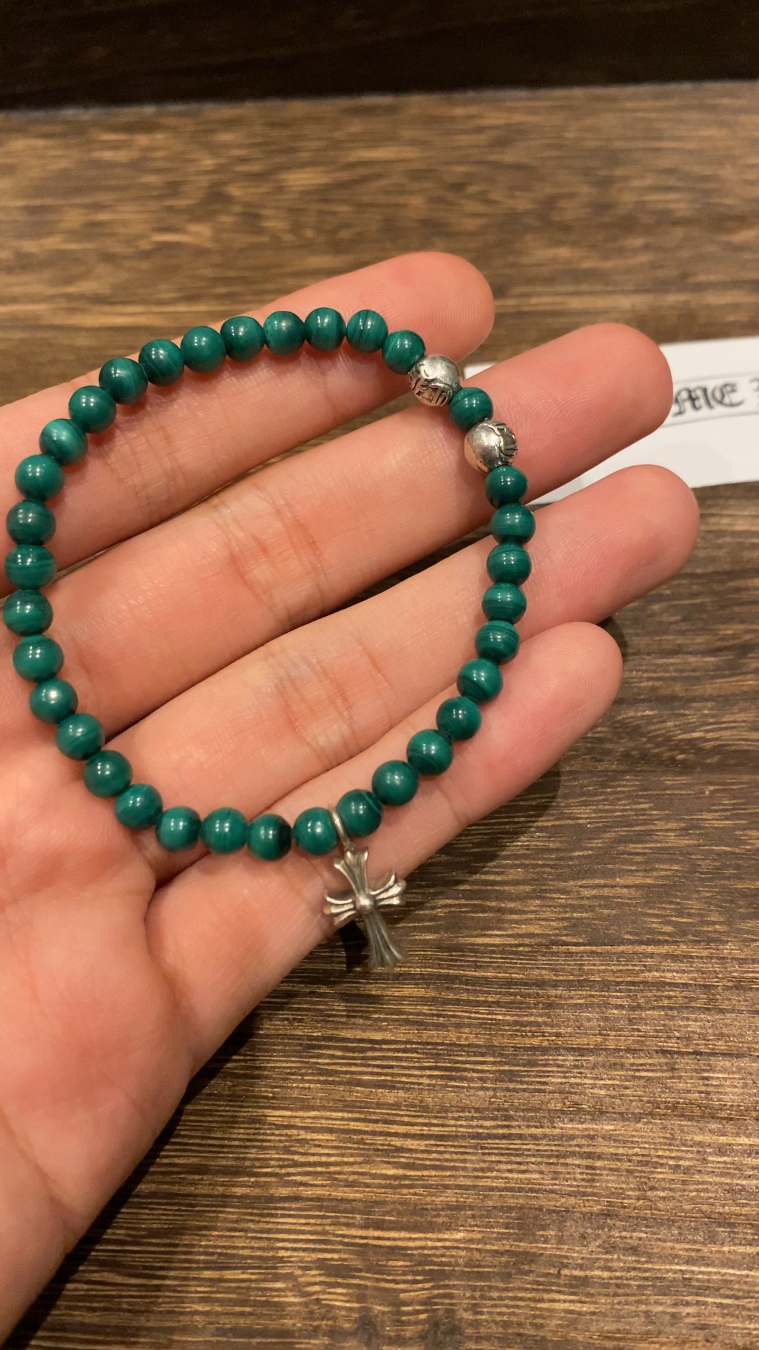 Silver bead bracelet