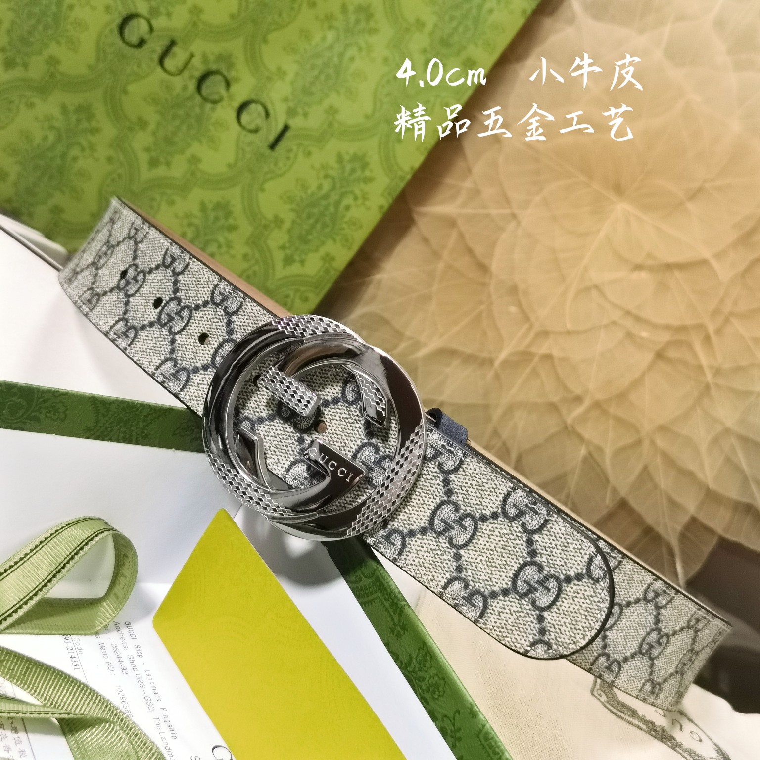 Gucci经典款面进口原厂皮搭配原厂