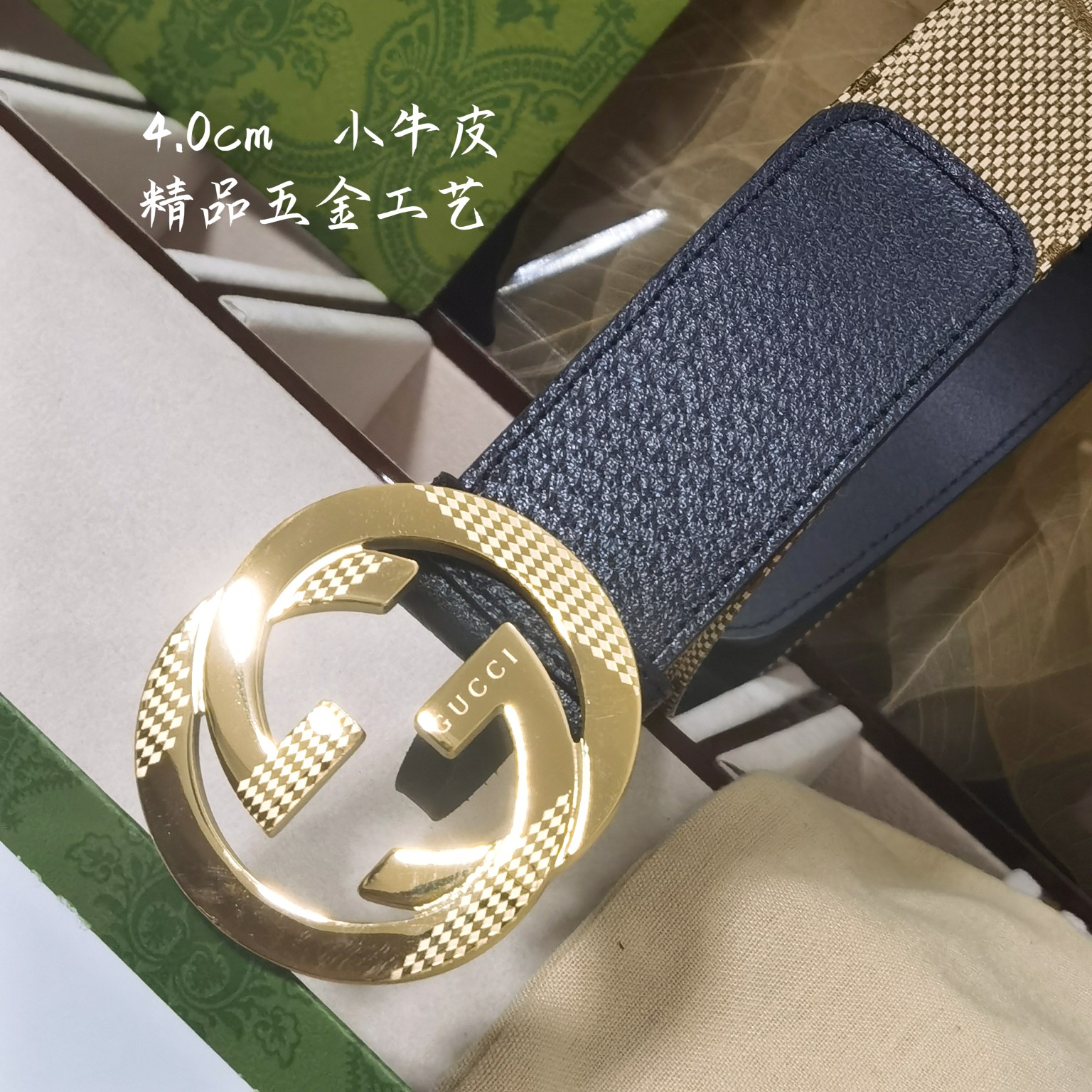 Gucci经典款面进口原厂皮搭配原厂