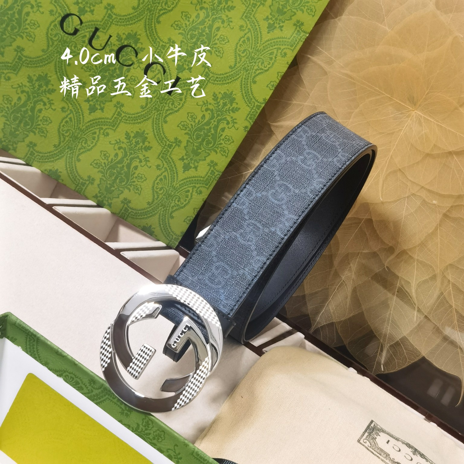 Gucci经典款面进口原厂皮搭配原厂