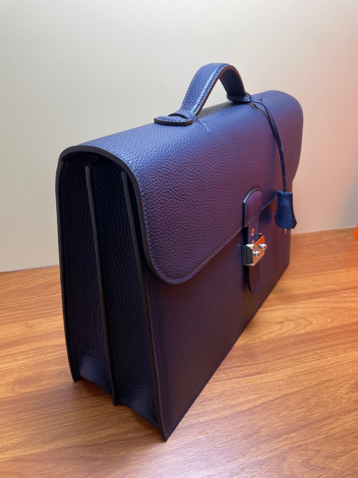 Hermes Men's Blue Leather Briefcase, Top-Handle Bag 39x28x12cm 5 a1684053369686 4628