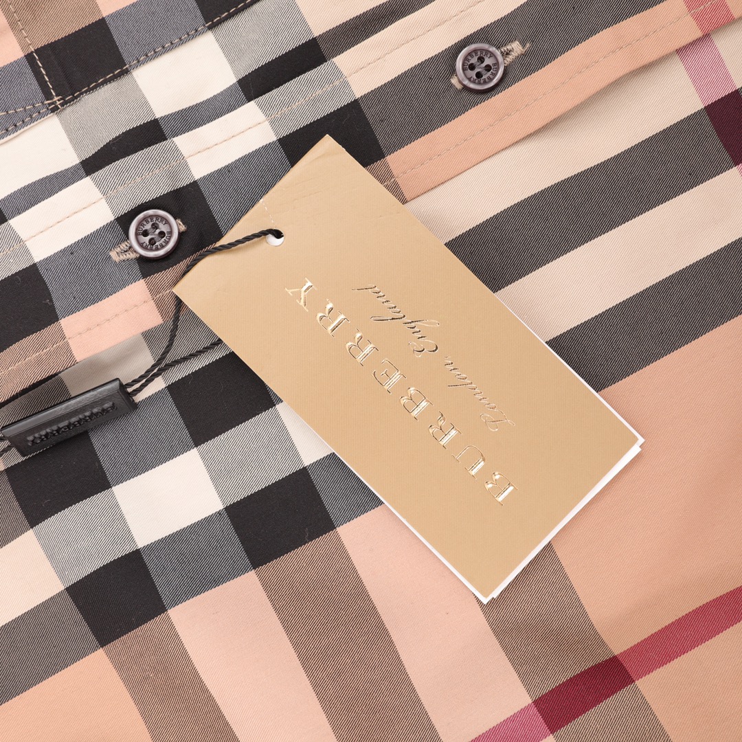Burberry/巴宝莉 大格纹条纹长袖衬衫 BBR品牌最具代表性条纹元素衬衣