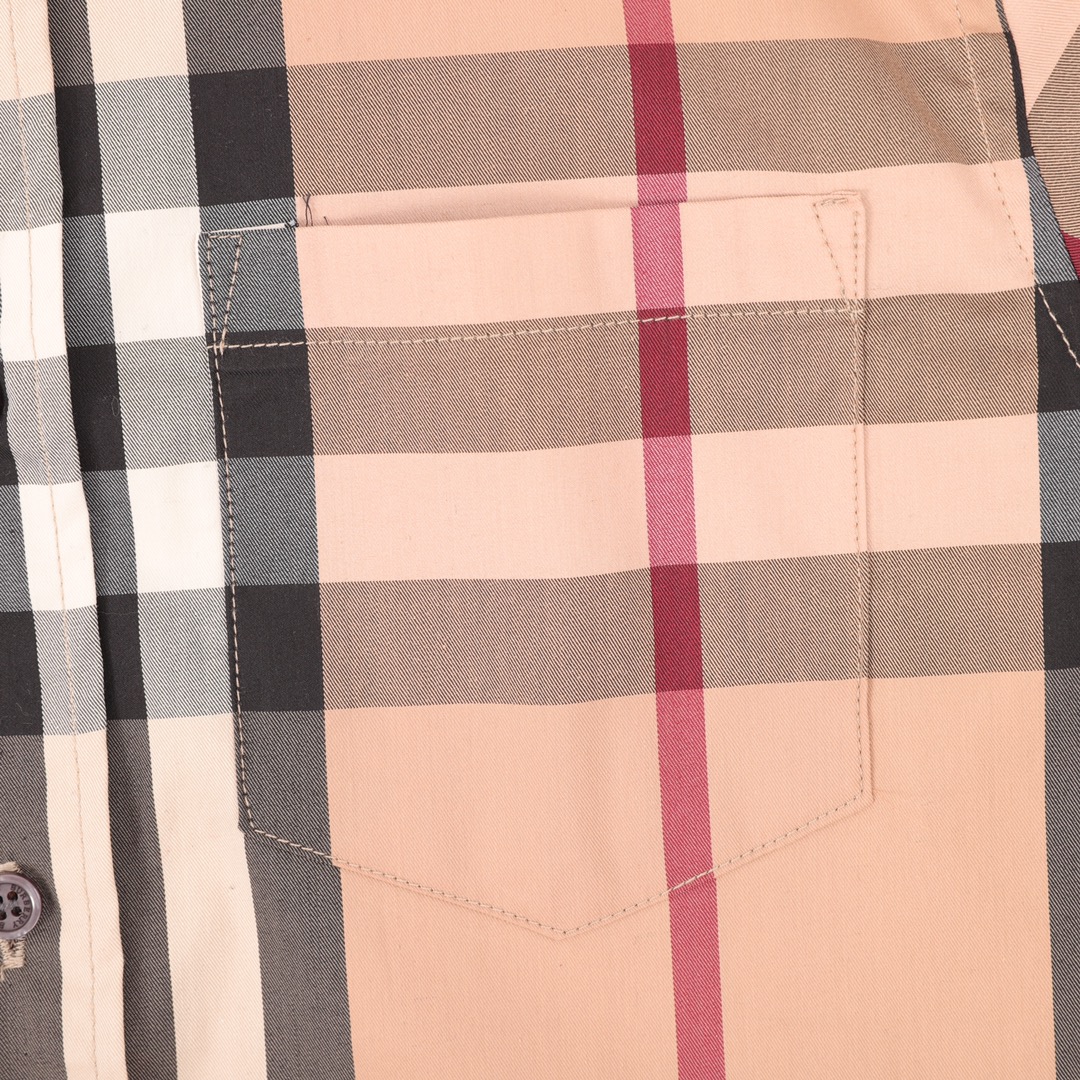 Burberry/巴宝莉 大格纹条纹长袖衬衫 BBR品牌最具代表性条纹元素衬衣