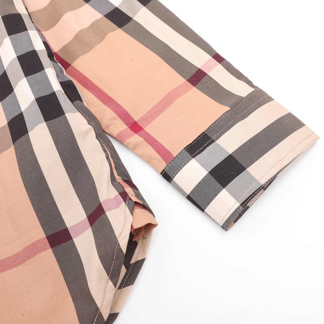 Burberry/巴宝莉 大格纹条纹长袖衬衫 BBR品牌最具代表性条纹元素衬衣