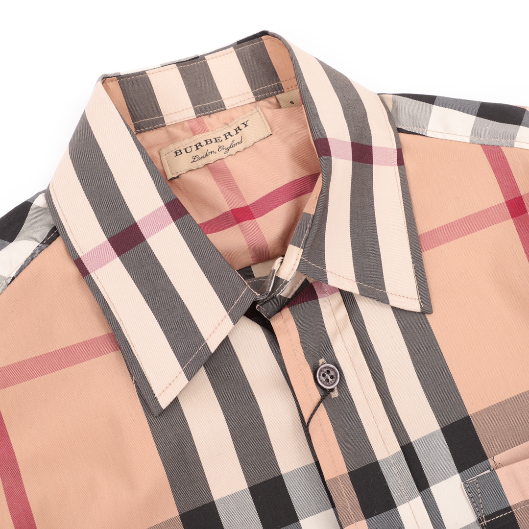 Burberry/巴宝莉 大格纹条纹长袖衬衫 BBR品牌最具代表性条纹元素衬衣