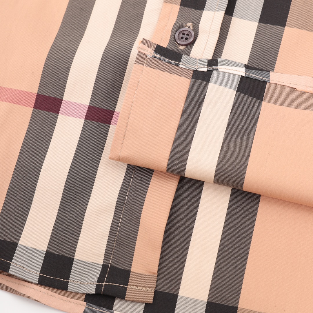 Burberry/巴宝莉 大格纹条纹长袖衬衫 BBR品牌最具代表性条纹元素衬衣