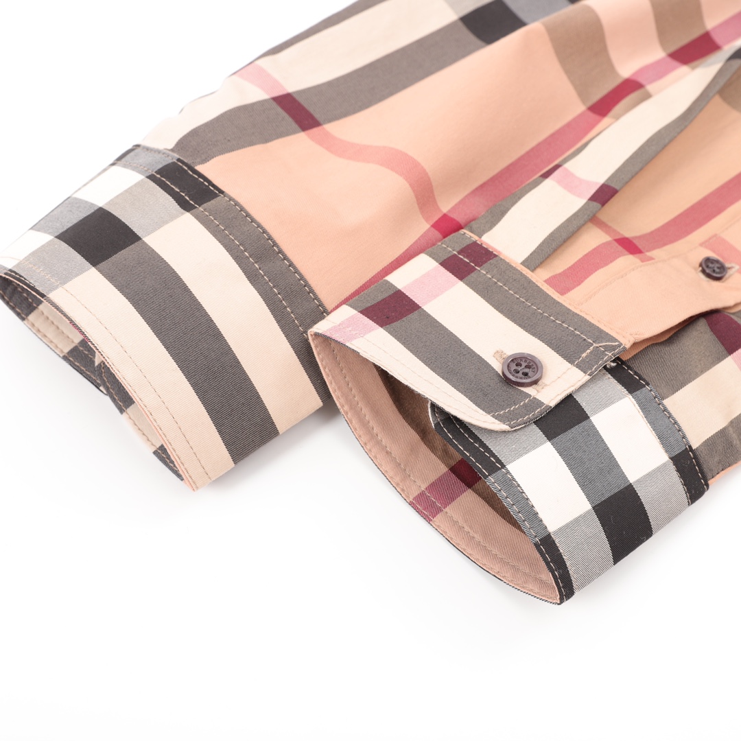 Burberry/巴宝莉 大格纹条纹长袖衬衫 BBR品牌最具代表性条纹元素衬衣