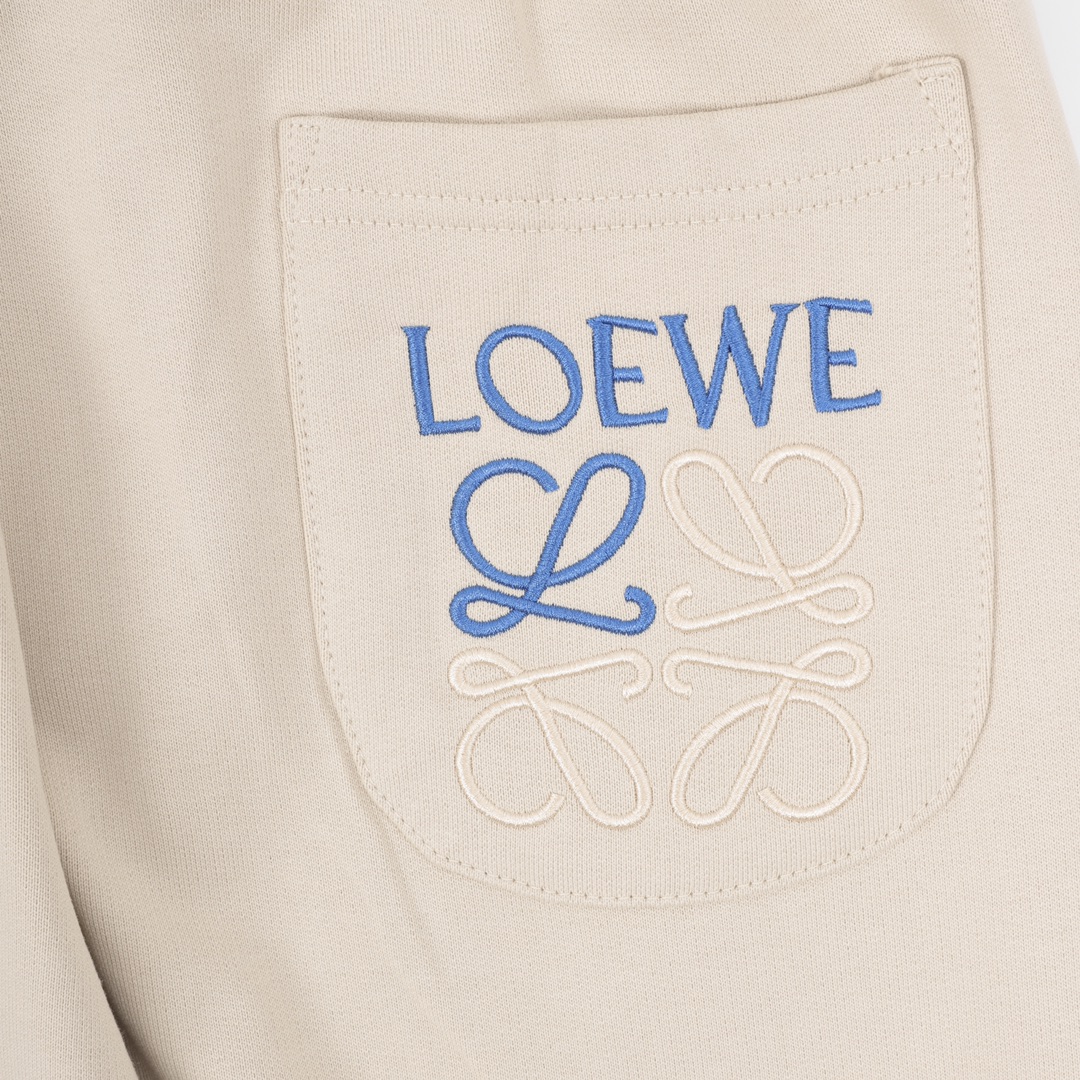 260 LOEWE/罗意威 后口袋撞色logo刺绣棉质休闲裤