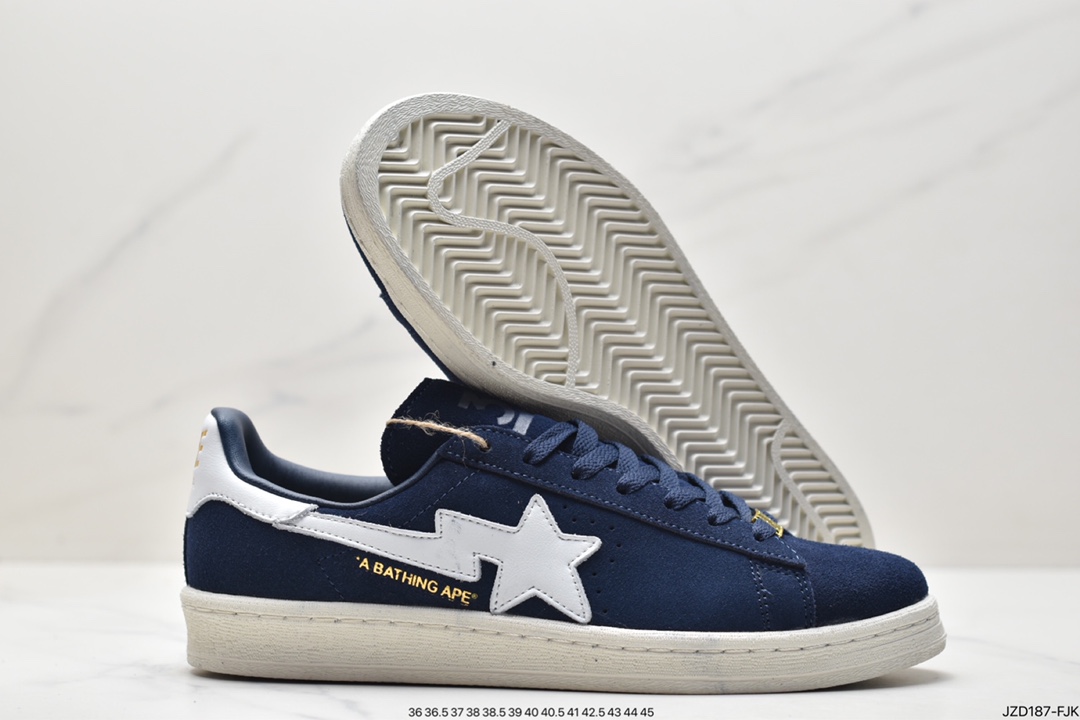 A BATHING APE x Adidas Campus 80S Navy Blue Low-top Sneakers ID4770