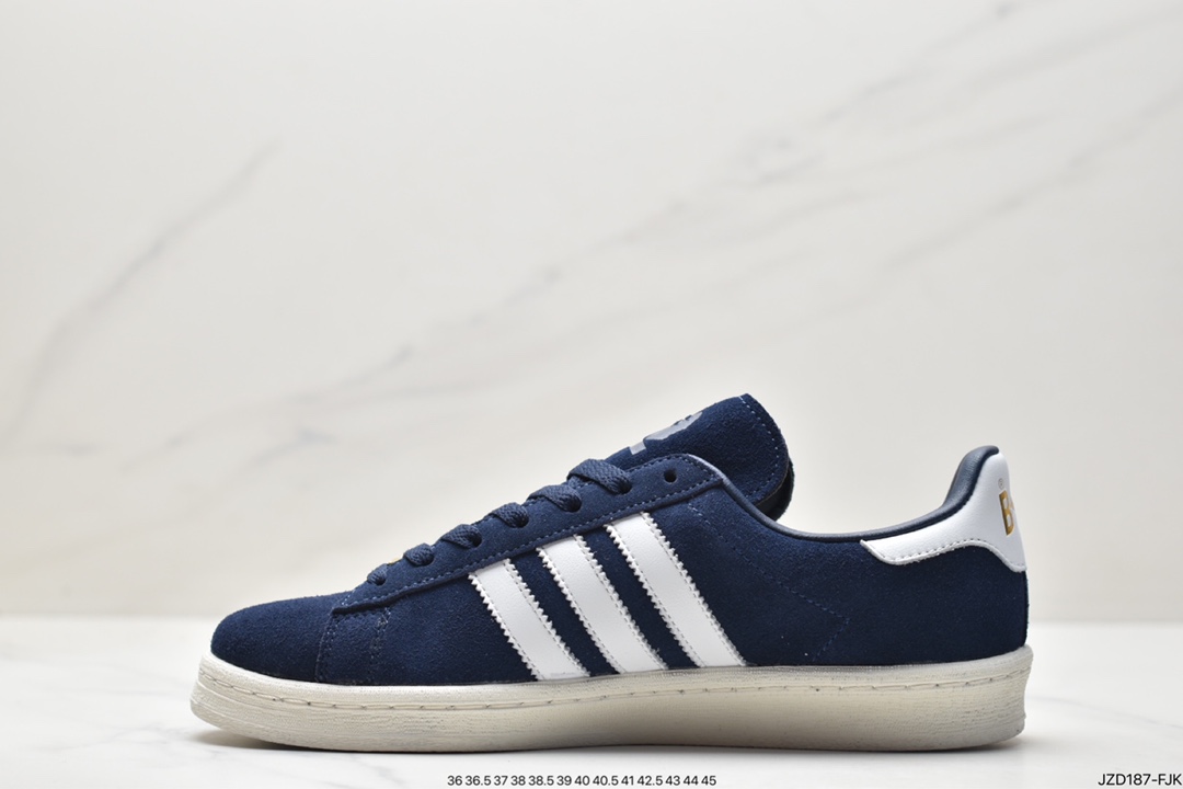 A BATHING APE x Adidas Campus 80S Navy Blue Low-top Sneakers ID4770