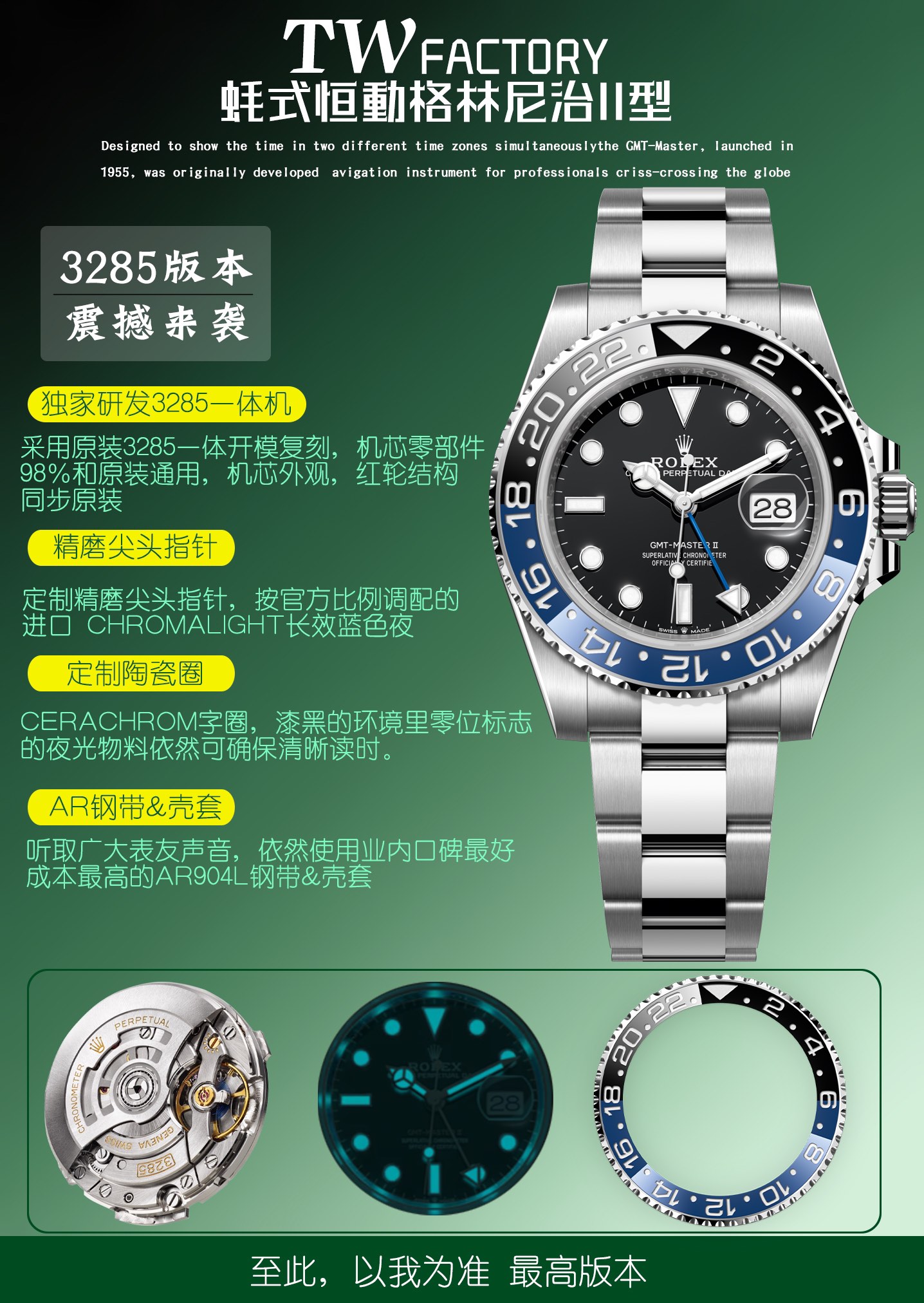 Rolex GMT-Master II Blue 0001 TW