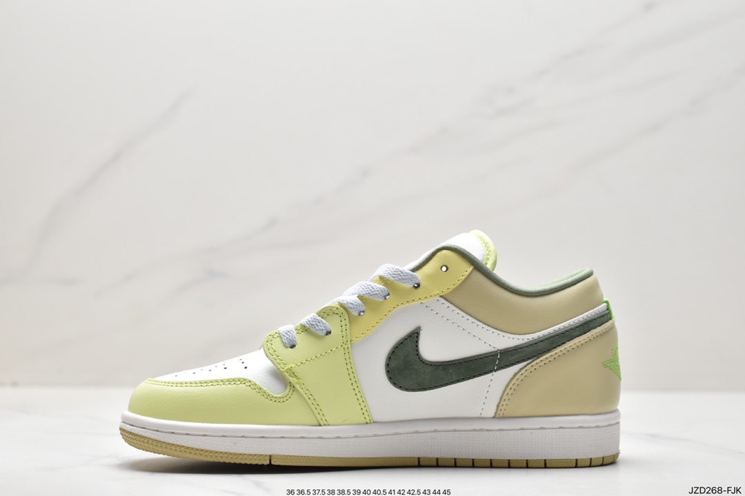 Nike Air Jordan 1 Mid ”Green Yellow” AJ1 Jordan first generation mid-top basketball shoes DC0774-041