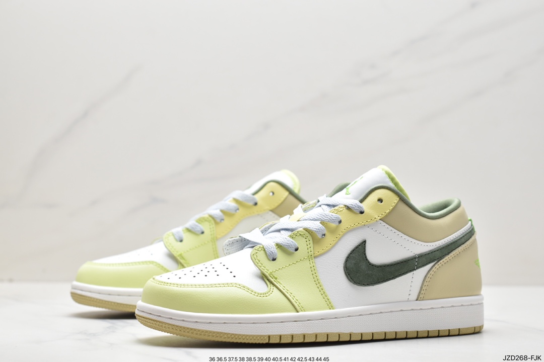 Nike Air Jordan 1 Mid ”Green Yellow” AJ1 Jordan first generation mid-top basketball shoes DC0774-041