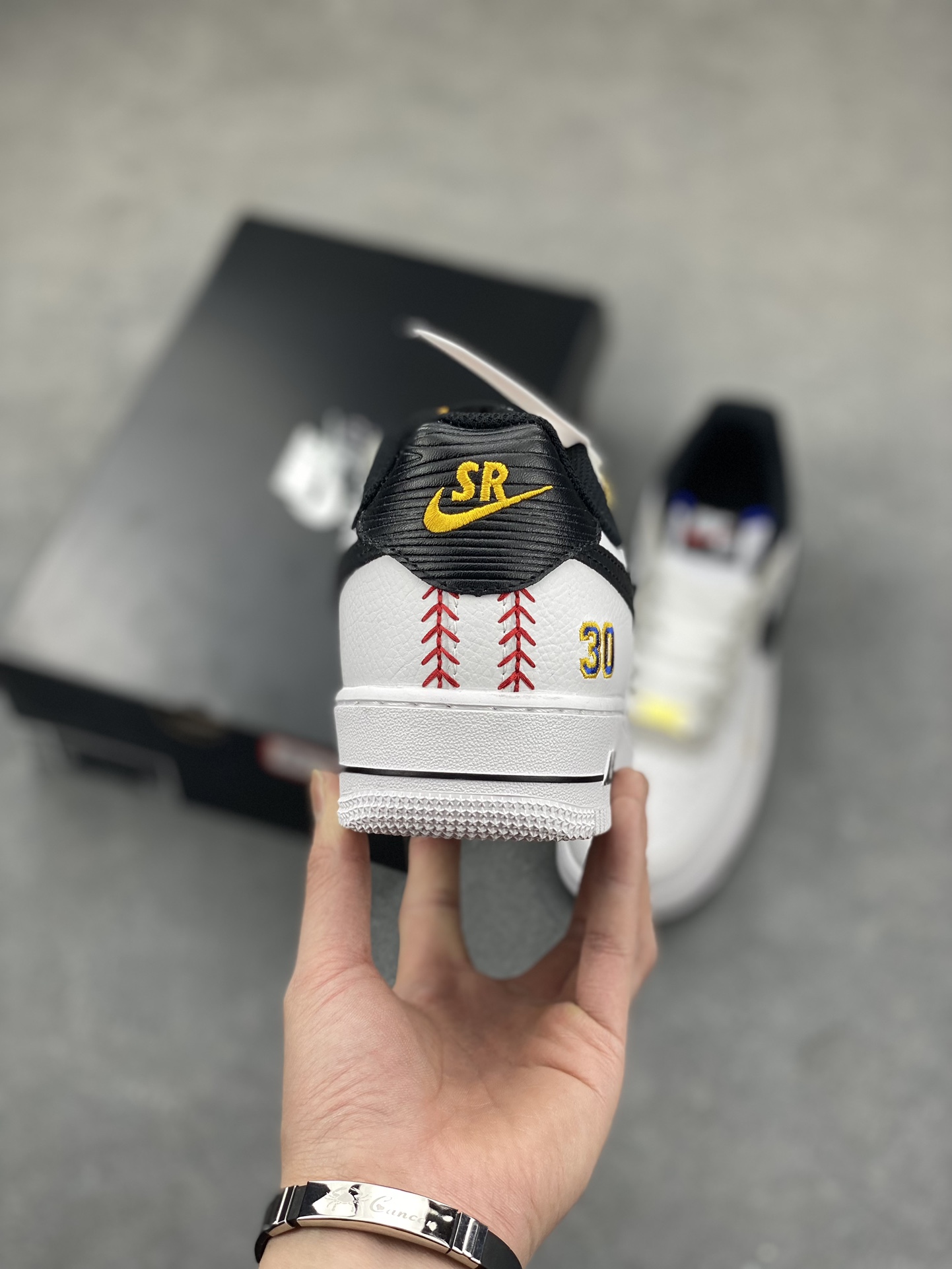 Nike Air Force 1 Low Ken Griffey Jr. White Black Gold Shoes 5 i1684002678 203 3