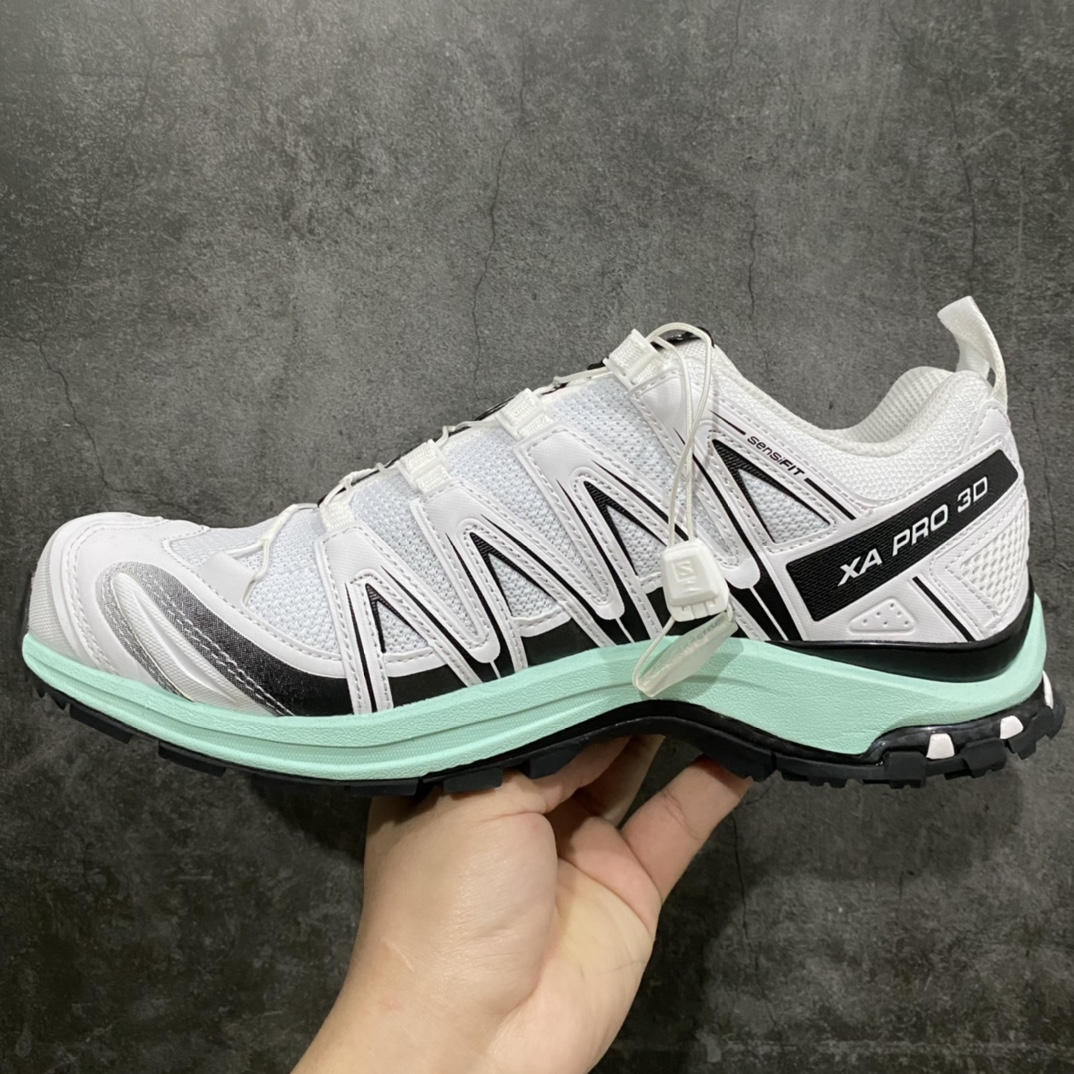 [Green x Edition] SalomonXA PRO 3D ADV Salomon outdoor cross-country running shoes Husky white and green color matching