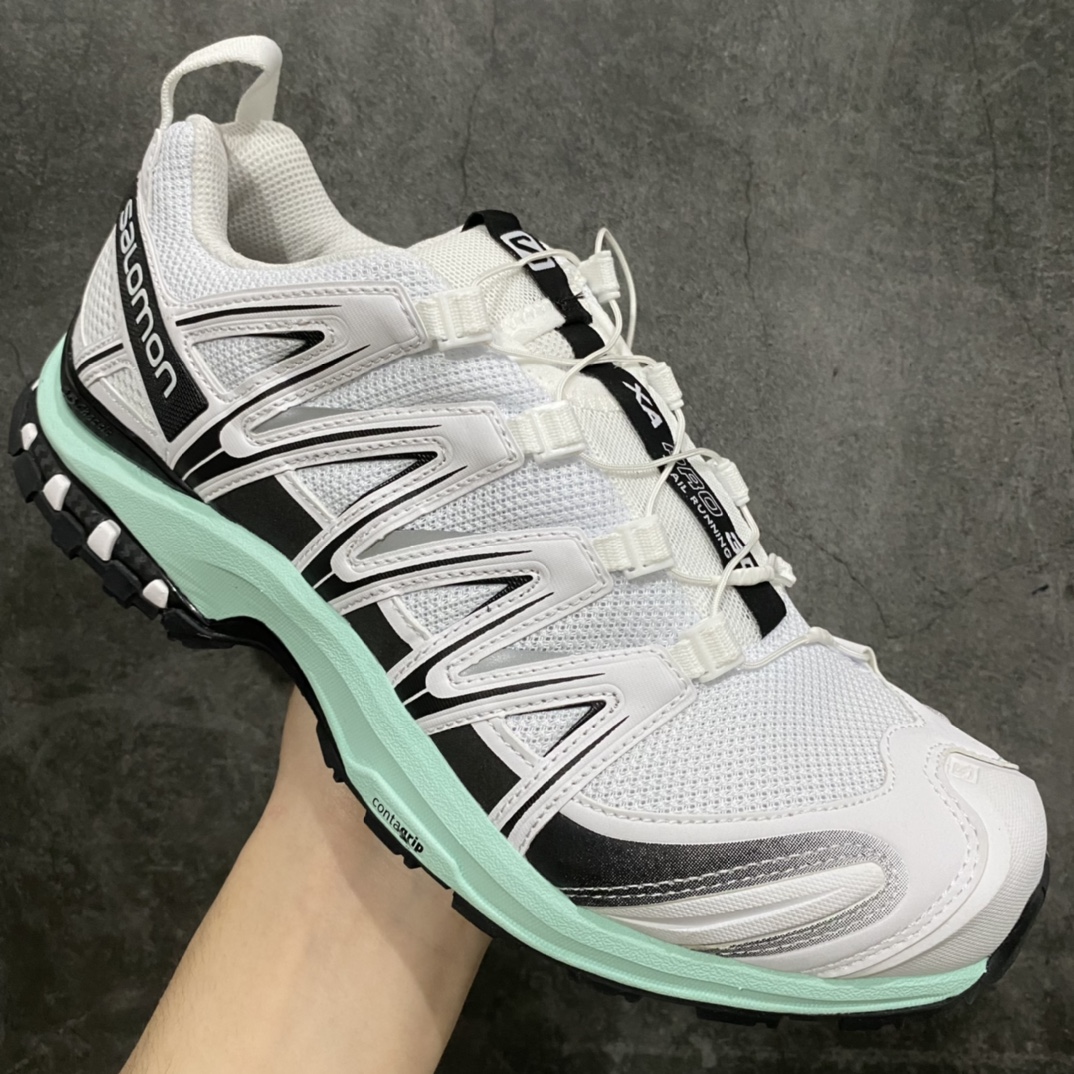 [Green x Edition] SalomonXA PRO 3D ADV Salomon outdoor cross-country running shoes Husky white and green color matching