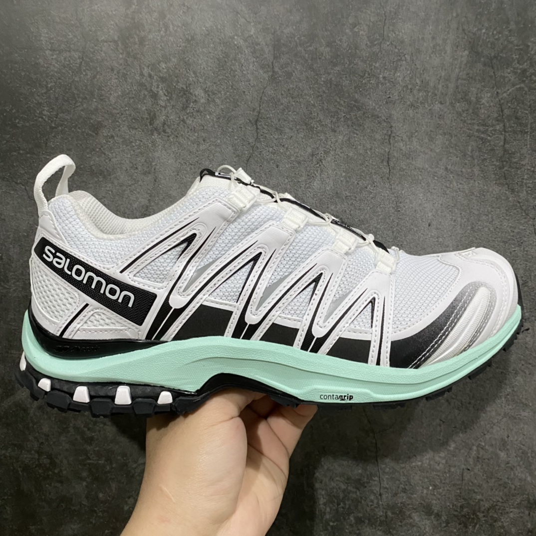 [Green x Edition] SalomonXA PRO 3D ADV Salomon outdoor cross-country running shoes Husky white and green color matching