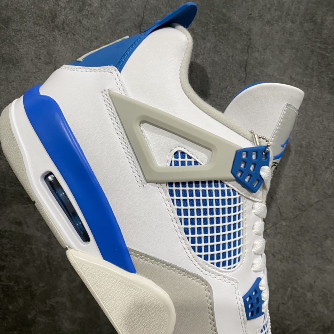 [Foreign trade version] Air Jordan 4 AJ4 white and blue Air Jordan 4 ”MILITARY BLUE” 308497-105