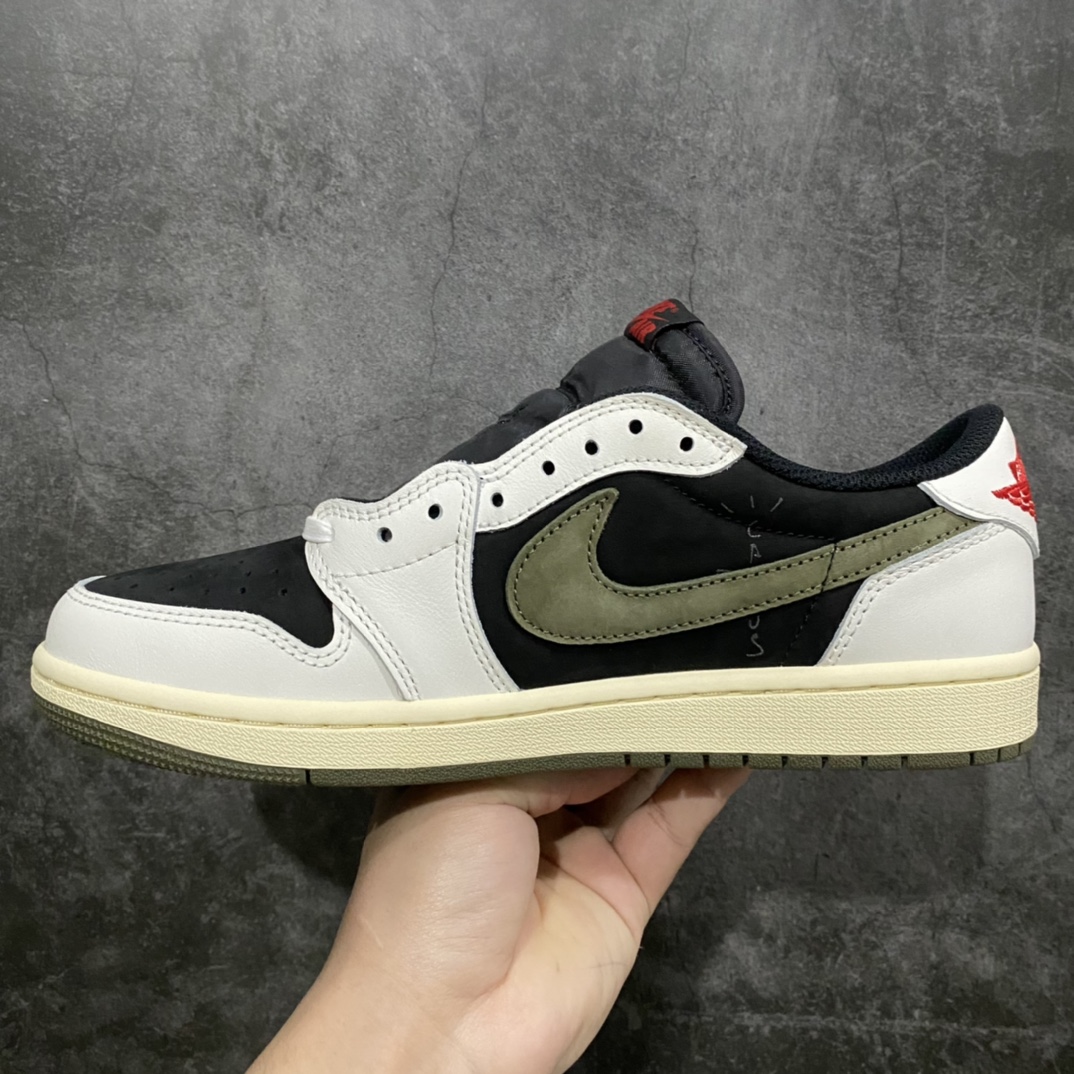 [Y3 Heyuan Edition] Air Jordan 1 x Travis Scott AJ1 x TS joint white, black and green hook DZ4137-106