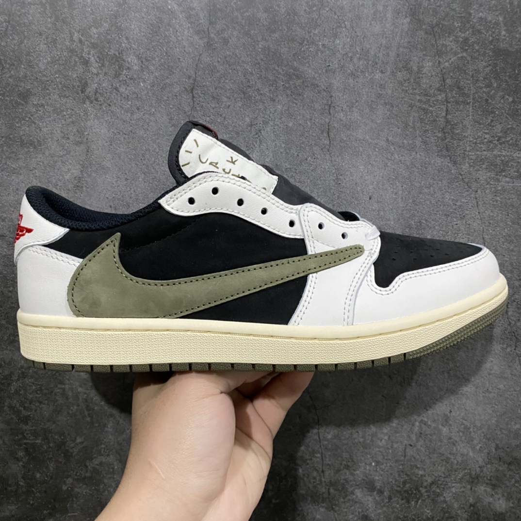 [Y3 Heyuan Edition] Air Jordan 1 x Travis Scott AJ1 x TS joint white, black and green hook DZ4137-106